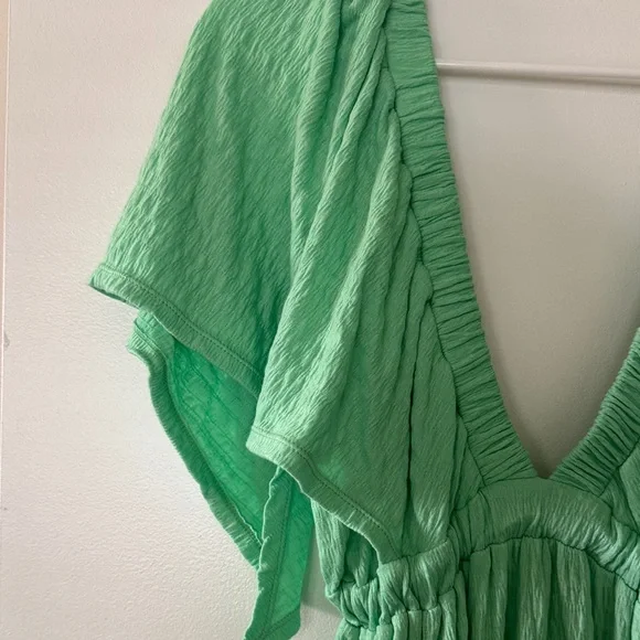 Free People Beach Light Green V-Neck Maxi Dress - Picture 4 of 8